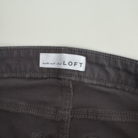 Loft Mid Rise Gray Skinny Pants Size 28/6 - Picture 7 of 9